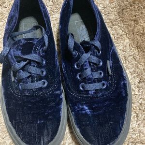 Crushed Blue Velvet Converse’s